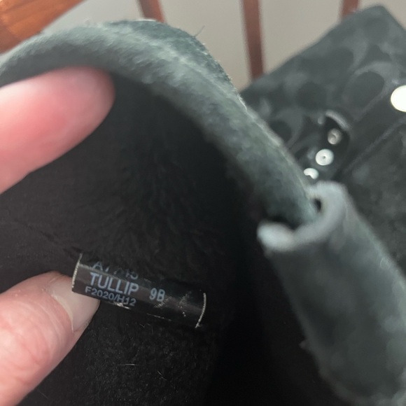 Coach Black Suede Tullip Winter Boots Size 9 - Picture 14 of 16